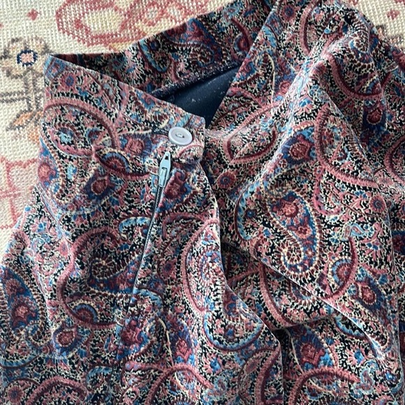 Vintage velvet pattern a-line skirt size 4 - Picture 5 of 5